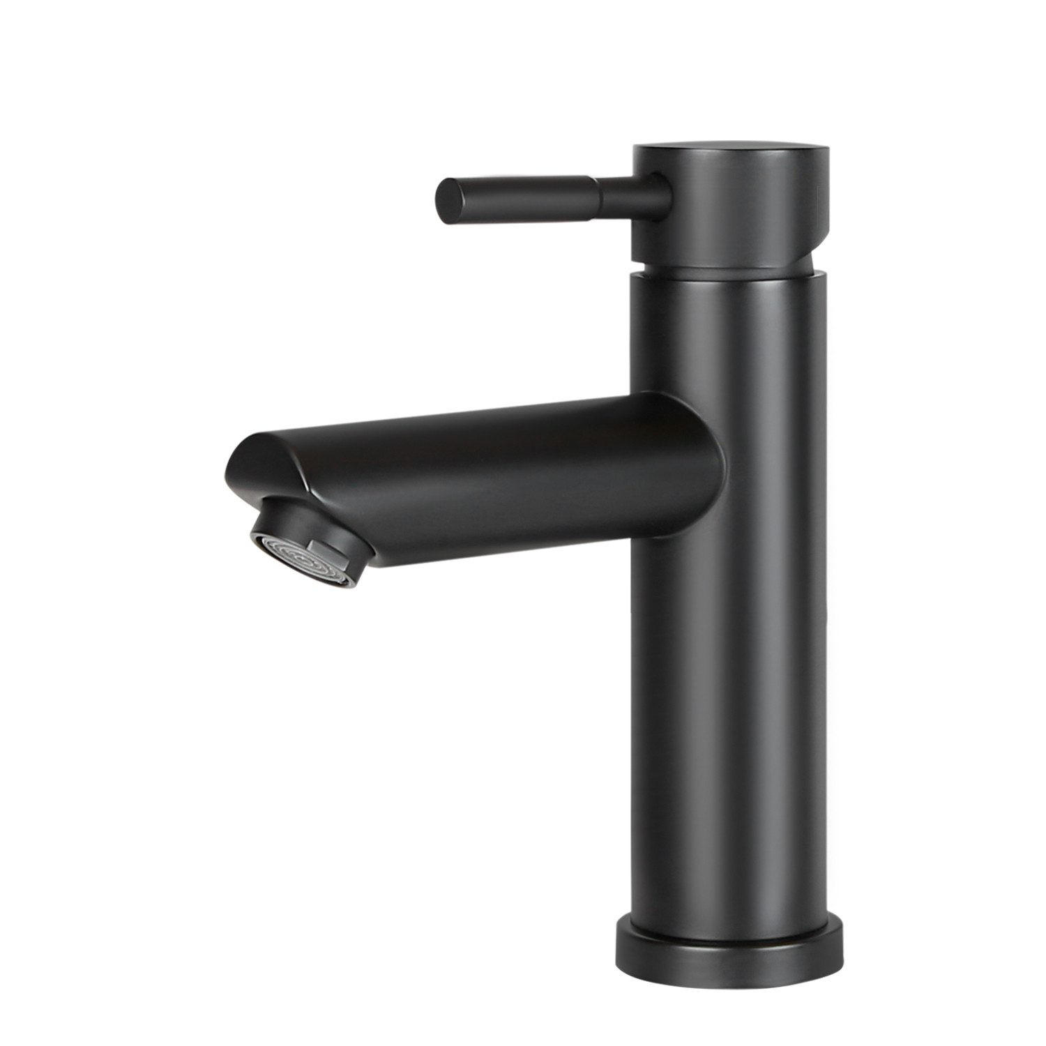 WASCHTISCHARMATUR Regniry 14.6/4.6/17.4 cm - Schwarz, Metall (4.6/17.4/14.6cm) - ZMH