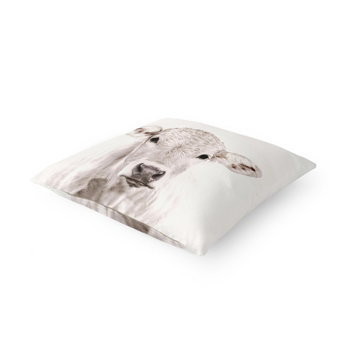 KISSENBEZUG Weißes Kalb 40/40 cm - Grau, Textil (40/40cm) - Bilderwelten