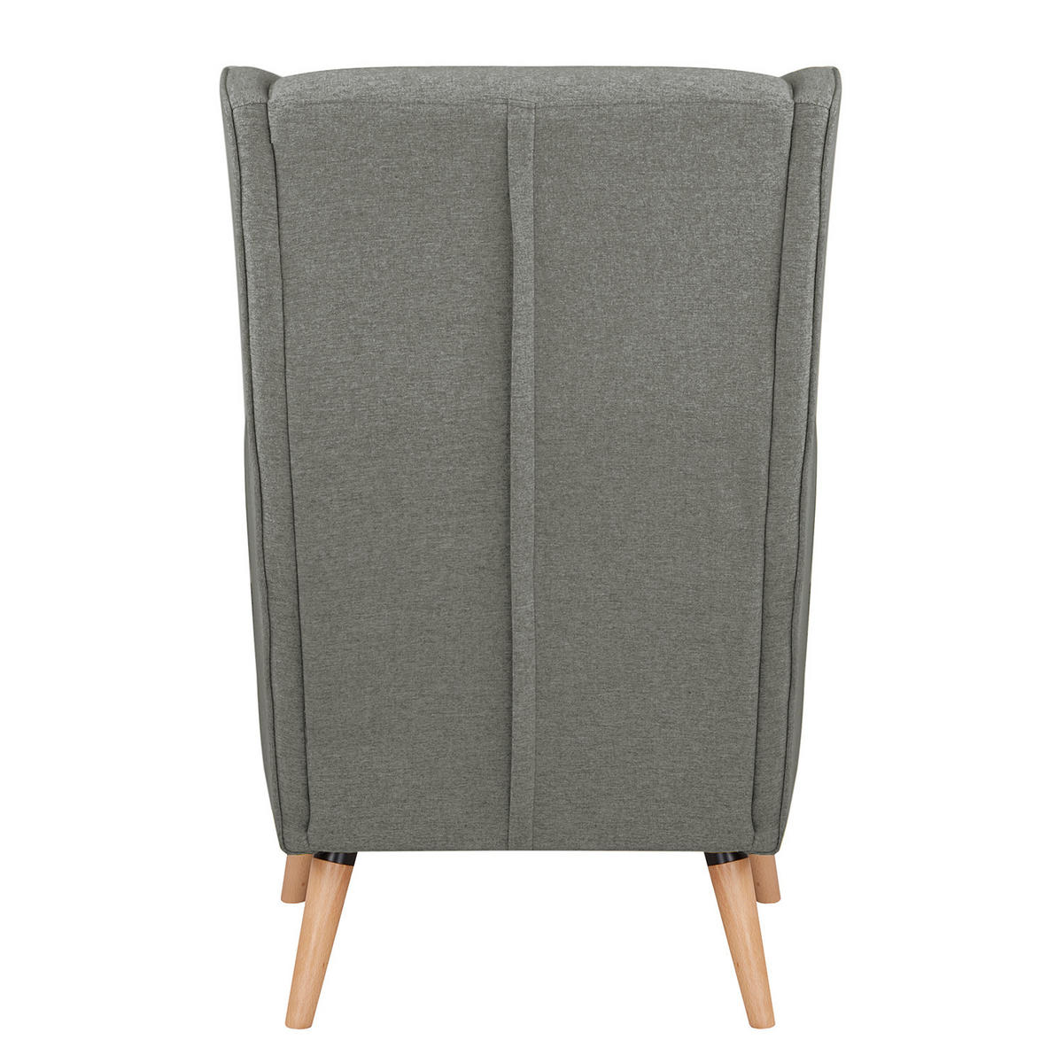 OHRENSESSEL - Beige/Grau, Holz/Birkenholz (73/107/96cm) - home24