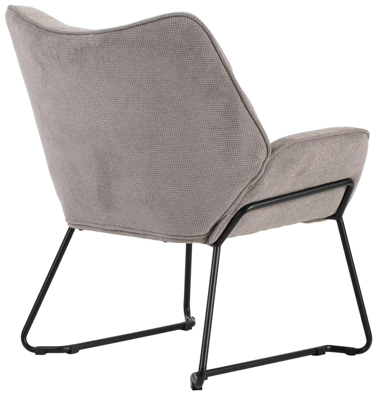 SESSEL Aliano hellgrau - Hellgrau/Schwarz, Textil/Metall (73/76/67cm) - Mr. Deko