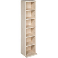 CD/DVD Regal Juliane,90 x 21 x 20 cm,buche - Buchefarben, Holz (21/90/20cm) - tectake