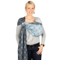 BABYTRAGETUCH Ring-Sling kbA - Dunkelblau/Hellblau, Textil (70/0.1/200cm) - Hoppediz