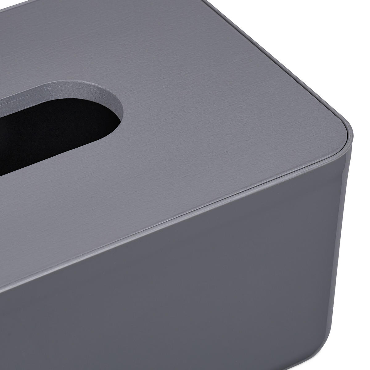 TÜCHERBOX - Grau, Holz/Kunststoff (13/23/10cm) - Relaxdays