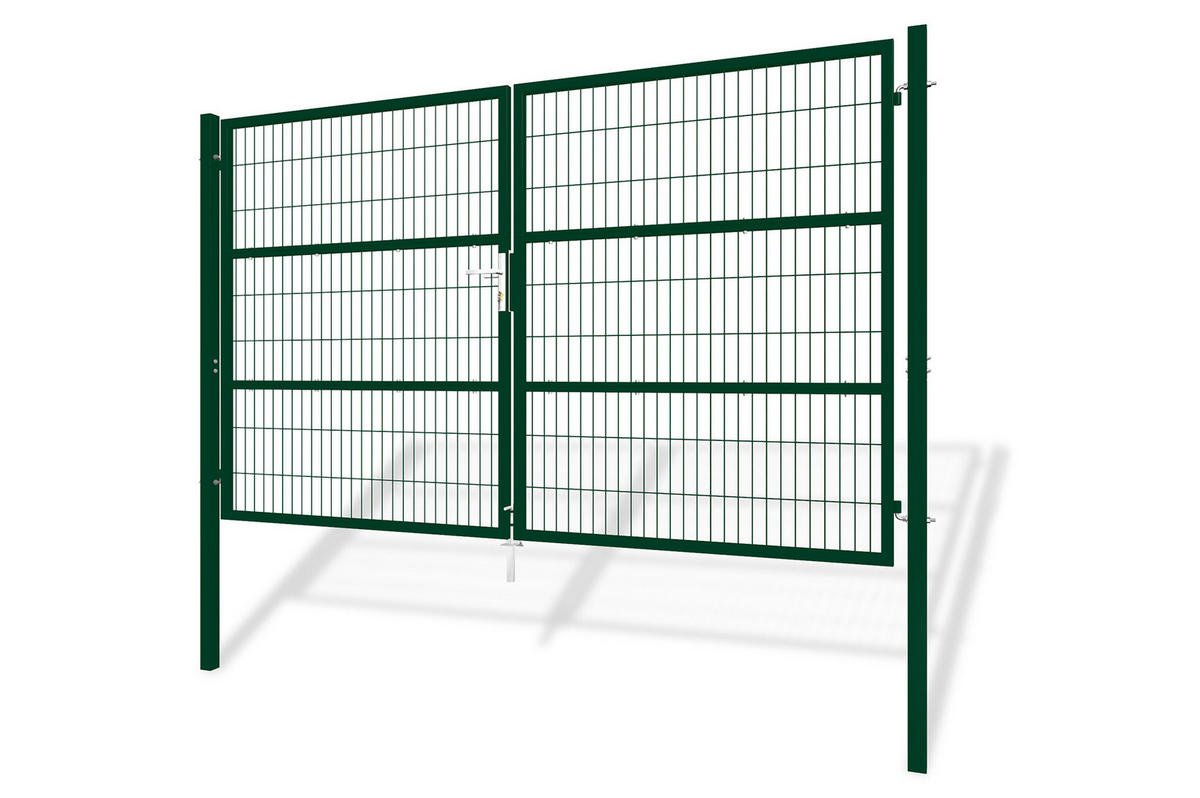 ZAUNTOR Razo Grün 3m H.180cm + TÜRCHEN 1m H.180cm - Grün, Metall (306/183cm) - Casanoov