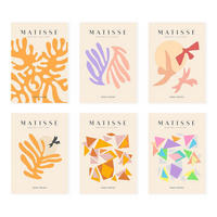 POSTER Set Mit 6 Illustrationen Von Henri Matisse Blumen A3 Rahmenlos - Klar, Papier (29/3cm) - Nacnic