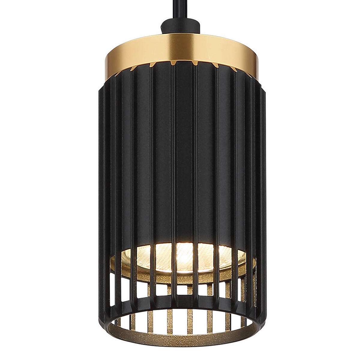 HÄNGELEUCHTE KORBEN Metall Schwarz Gold - Schwarz, Metall (6/6/120cm) - Globo Lighting