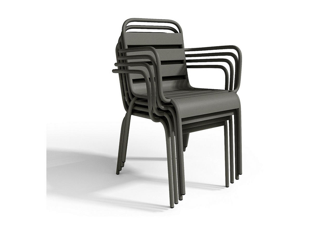 GARTENESSGRUPPE im Set - 8 -Sitzer - Stahl - anthrazitgrau - MIRMANDE - Anthrazit, Metall - Vente-Unique