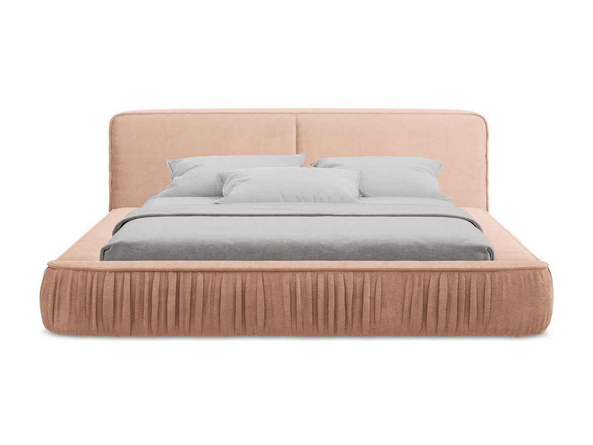POLSTERBETT mit Bettkasten und Lattenrost 198x238 Pink - Pink/Koralle, Kunststoff/Textil (160/200cm) - Makamii