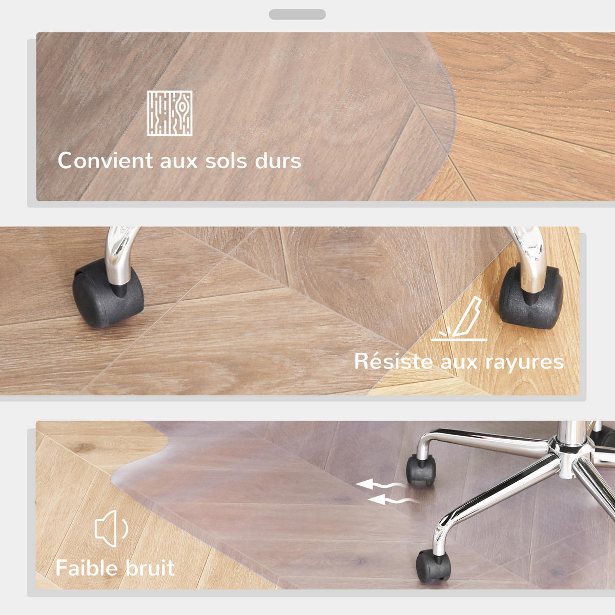 BODENSCHUTZMATTE DE-11754 90x120 cm Transparent - Transparent, Kunststoff (90/120cm) - ComfortXL