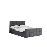 BOXBETT mit Bettkasten und Matratze Topper HANA Stoff Matt Velvet Grau 200x200 cm H2-Pocket - Grau, Holz/Textil (200/200cm) - Kaiser Möbel