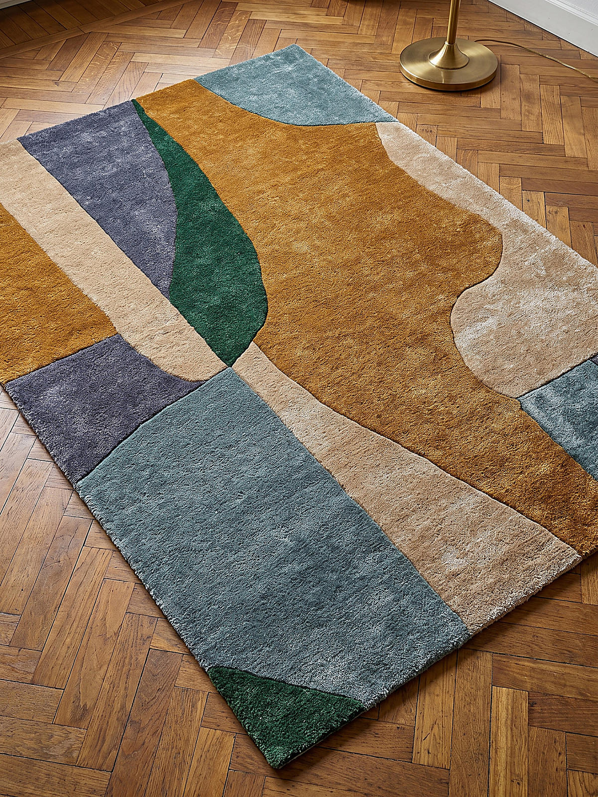 KURZFLORTEPPICH handgetuftet SKERNE, Farbflächen, Multi, 160 x 230 cm - Multicolor, Textil (160/230cm) - KADIMA DESIGN