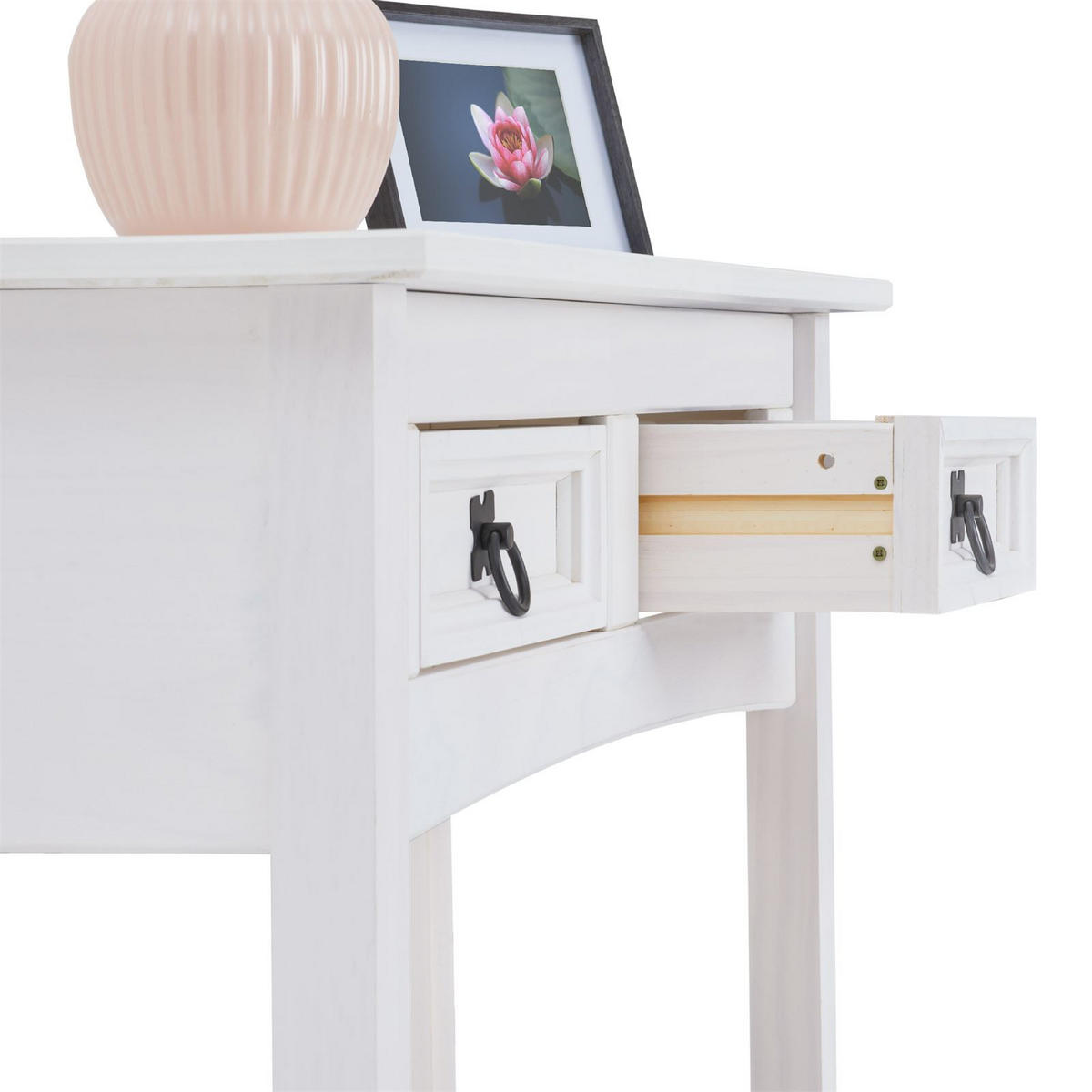KONSOLENTISCH CAMPO - Weiß/Braun, Holz (32/88/73cm) - CARO-Möbel