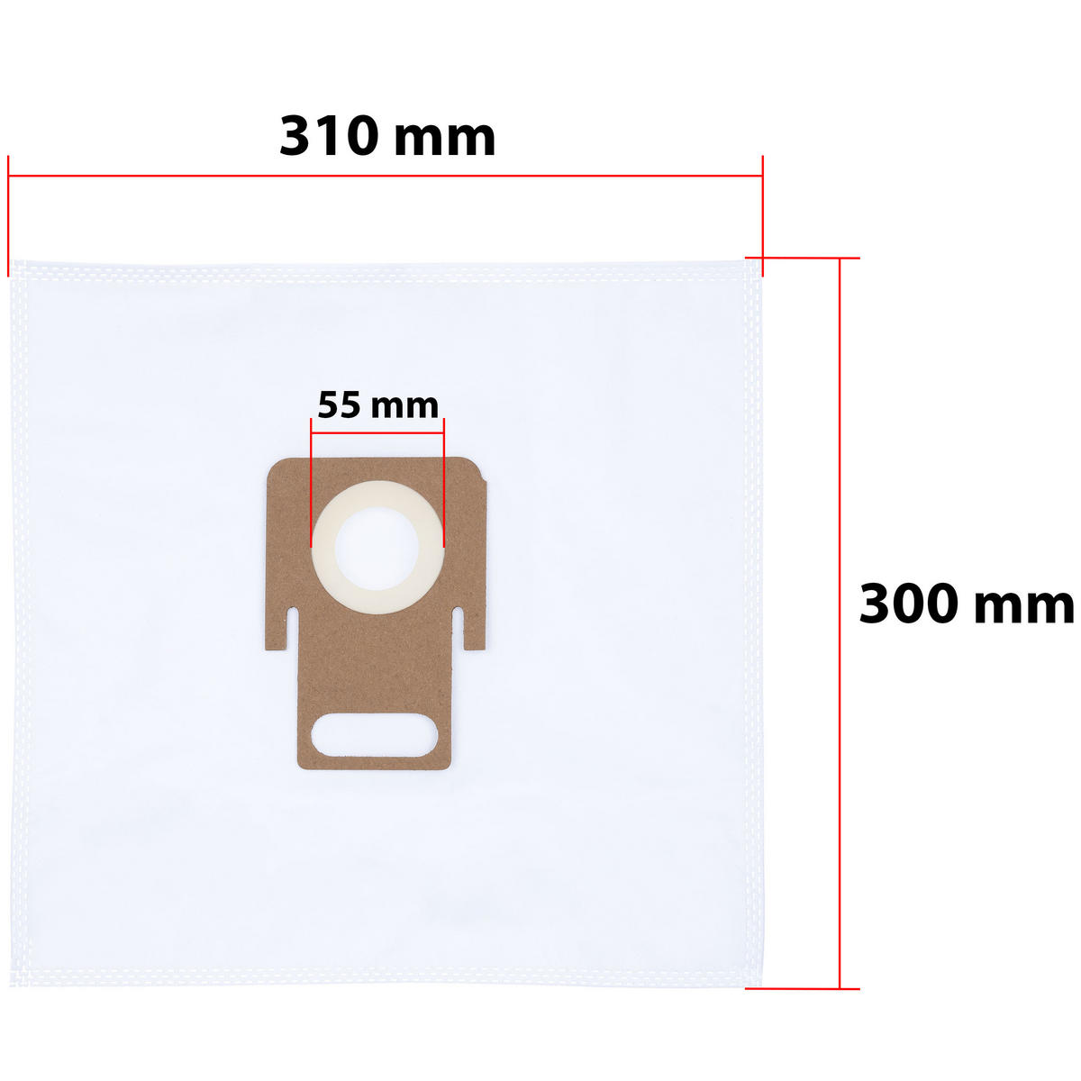 STAUBSAUGERBEUTEL Universal 10er-Set, 5-lagig, antiallergisch, 310 x 300 mm, Ø 55 mm, synthetisch - Multicolor, Kunststoff/Metall (10/10/10cm)