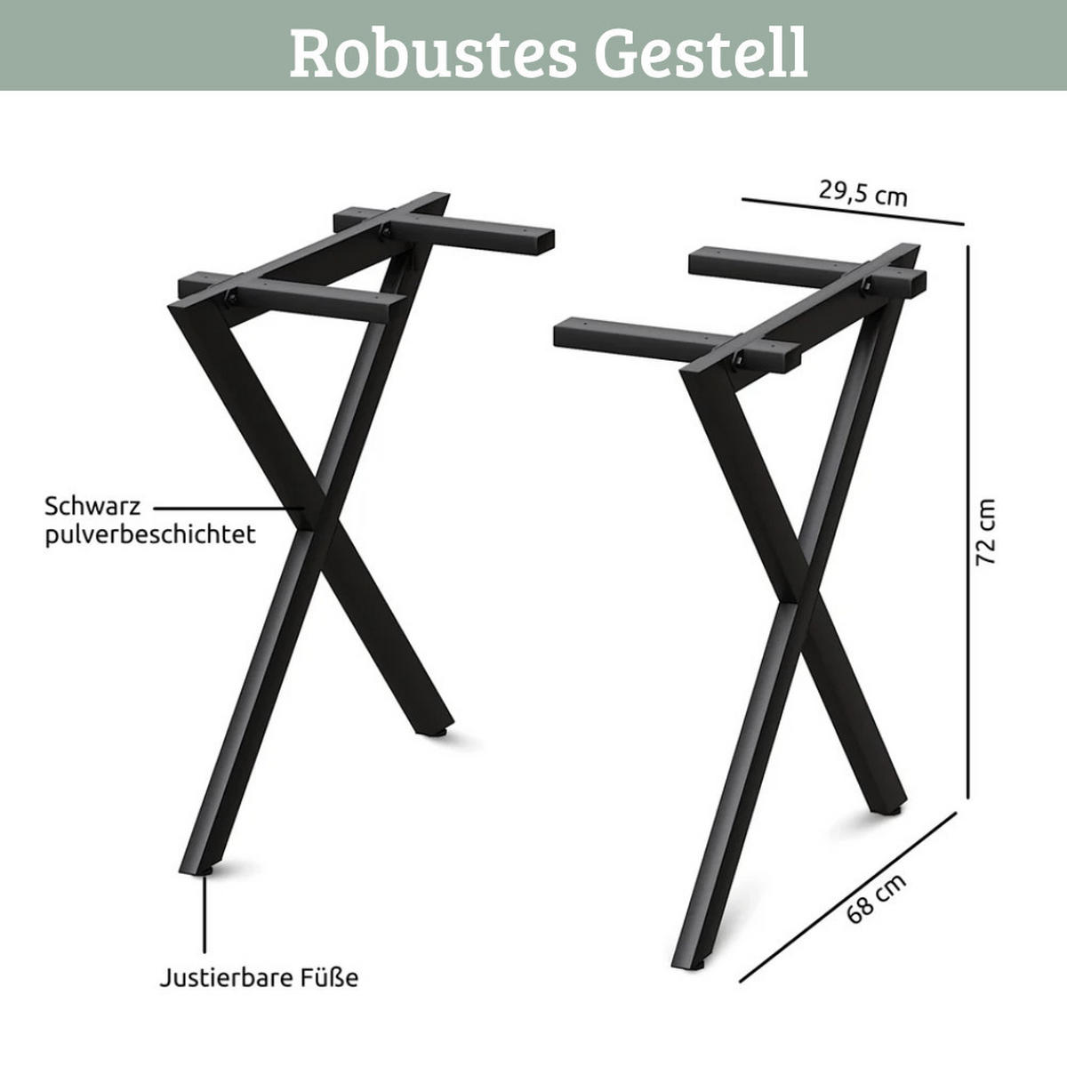 ESSTISCH Massivholz mit Baumkante KEANU 140x80 cm Eichenholz X Gestell - Braun, Holz/Metall (80/140/76cm) - DELUKE
