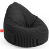 SITZSACK COSMO II aus Kordstoff, Schwarz - Schwarz, Textil (85/80/85cm) - KONSIMO®