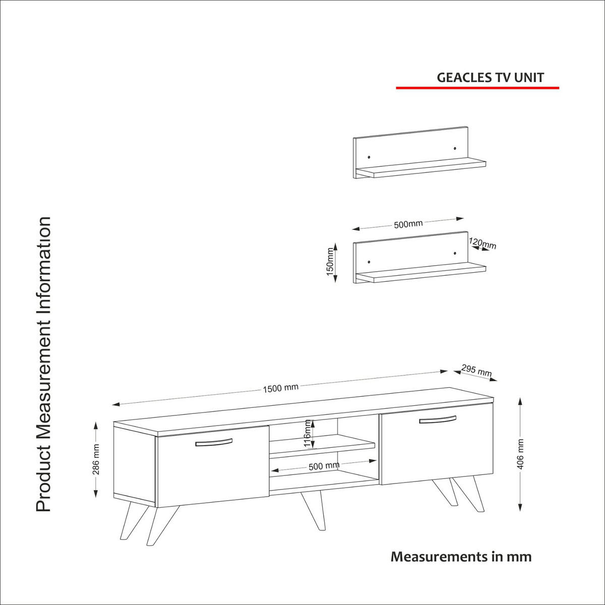 WOHNWAND Geacles Weiß Dunkelgrau ( Marmor optik ) - Dunkelgrau/Silberfarben, Holzwerkstoff/Kunststoff (150/40.6/30cm) - moebel17
