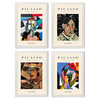 POSTER Set mit 4 Picassos Identifikationskollektion A3 Weißer Rahmen - Weiß, Papier (29.7/3cm) - Nacnic