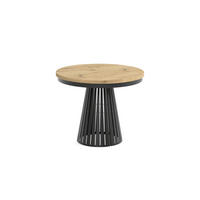 ESSTISCH Cone Bis - Schwarz/Eiche Artisan, Holzwerkstoff/Metall (100/100/76cm) - Meblini