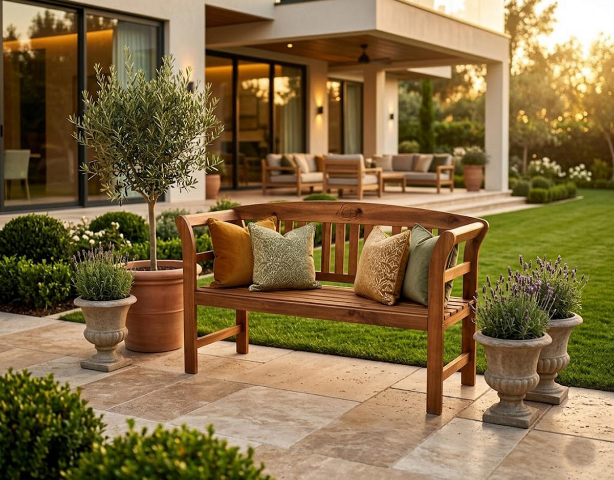 GARTENBANK / Holzbank Rosali 120cm 2-sitzer aus Akazie massiv - Braun, Holz (120/83/45cm) - TPFGarden