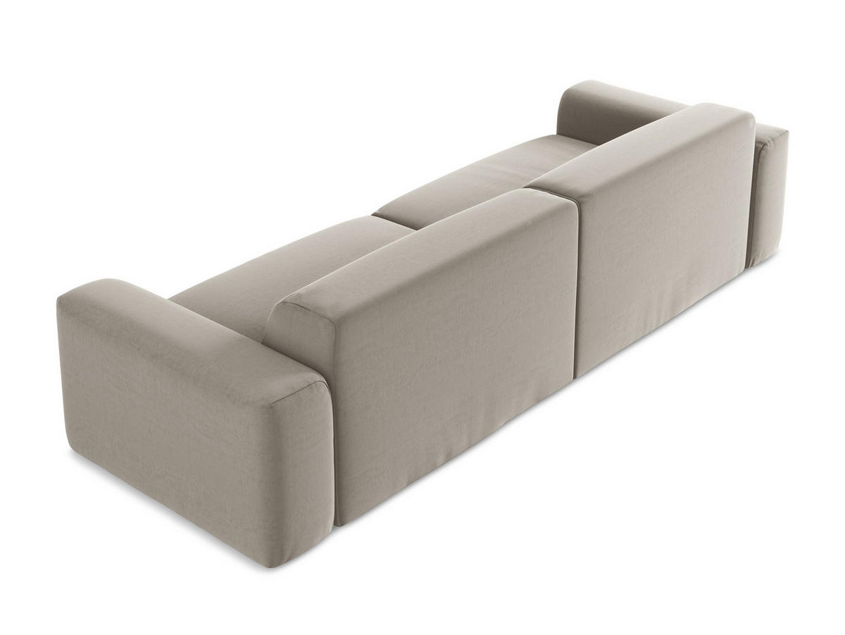 POUF Samt Stoff Rot - Weinrot/Schwarz, Holzwerkstoff/Kunststoff (75/41/90cm) - Makamii