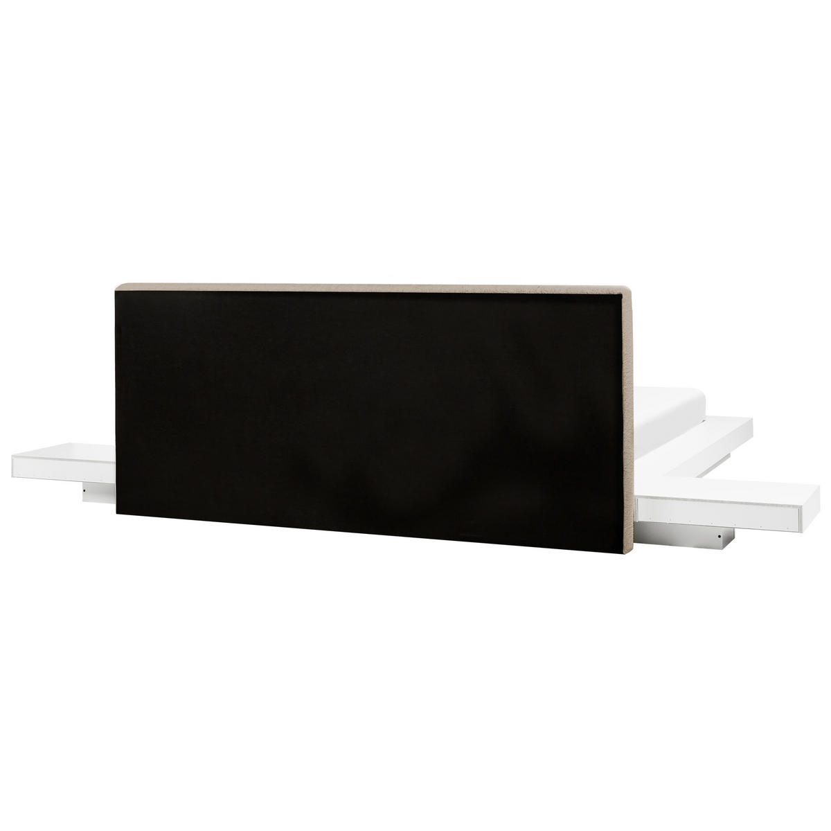 BETT mit Lattenrost 160/200 cm MDF-Platte Taupe Zen - Taupe, Holzwerkstoff (160/200cm) - Beliani