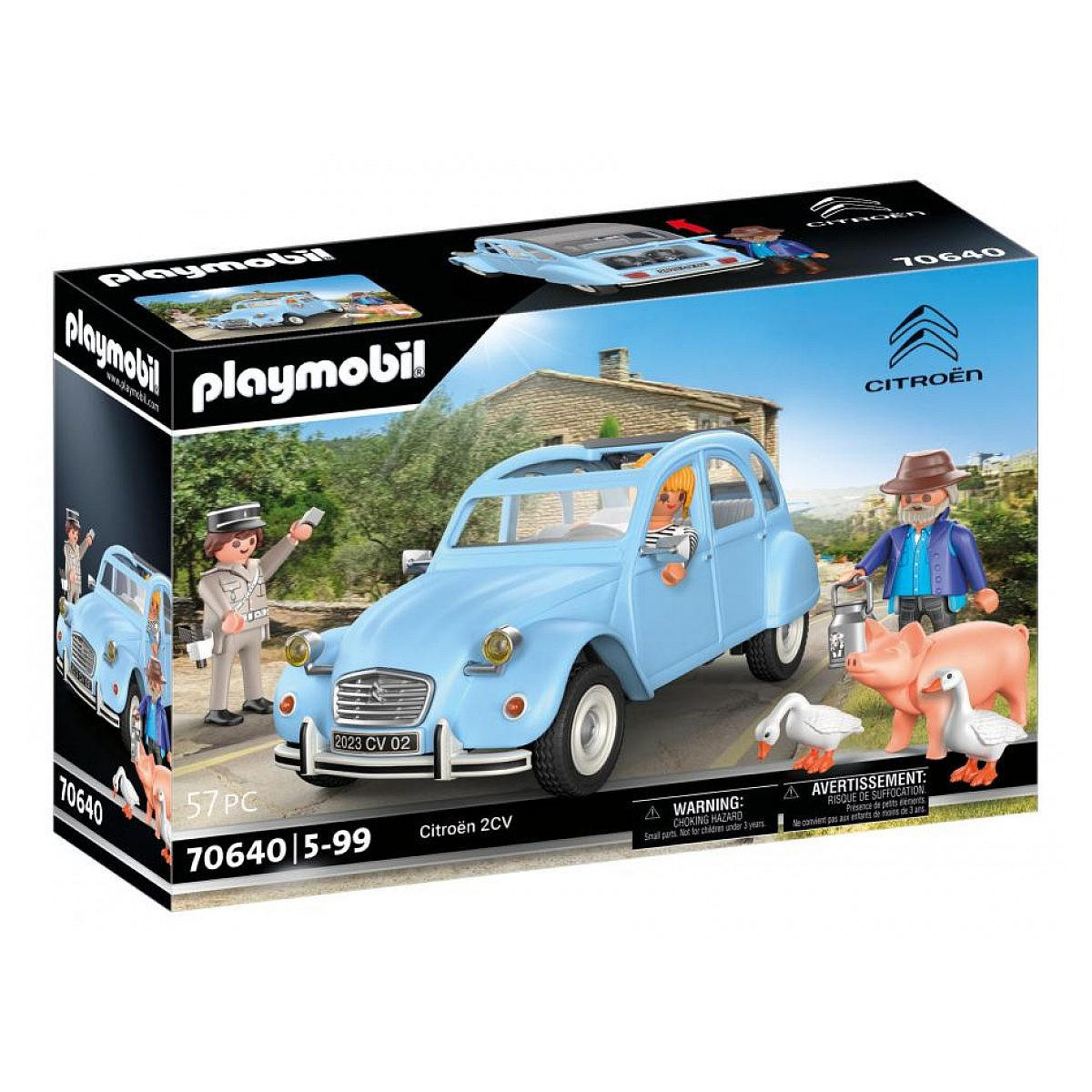 SPIELSET Oldtimer 2cv - Blau, Kunststoff (9/19/28cm) - Playmobil