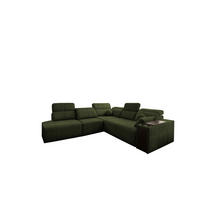ECKSOFA Mindy IX Mit Schlaffunktion, Verstellbarer Rückenlehne Stoff Verita Dunkelgrün Links - Dunkelgrün, Holz (288/300cm) - Kaiser Möbel