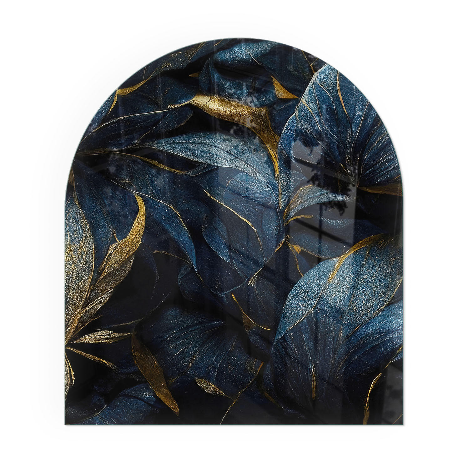 GLASPLATTE für Kamin 80x70 cm - Dunkelblau, Glas (80/70/0.4cm) - TULUP