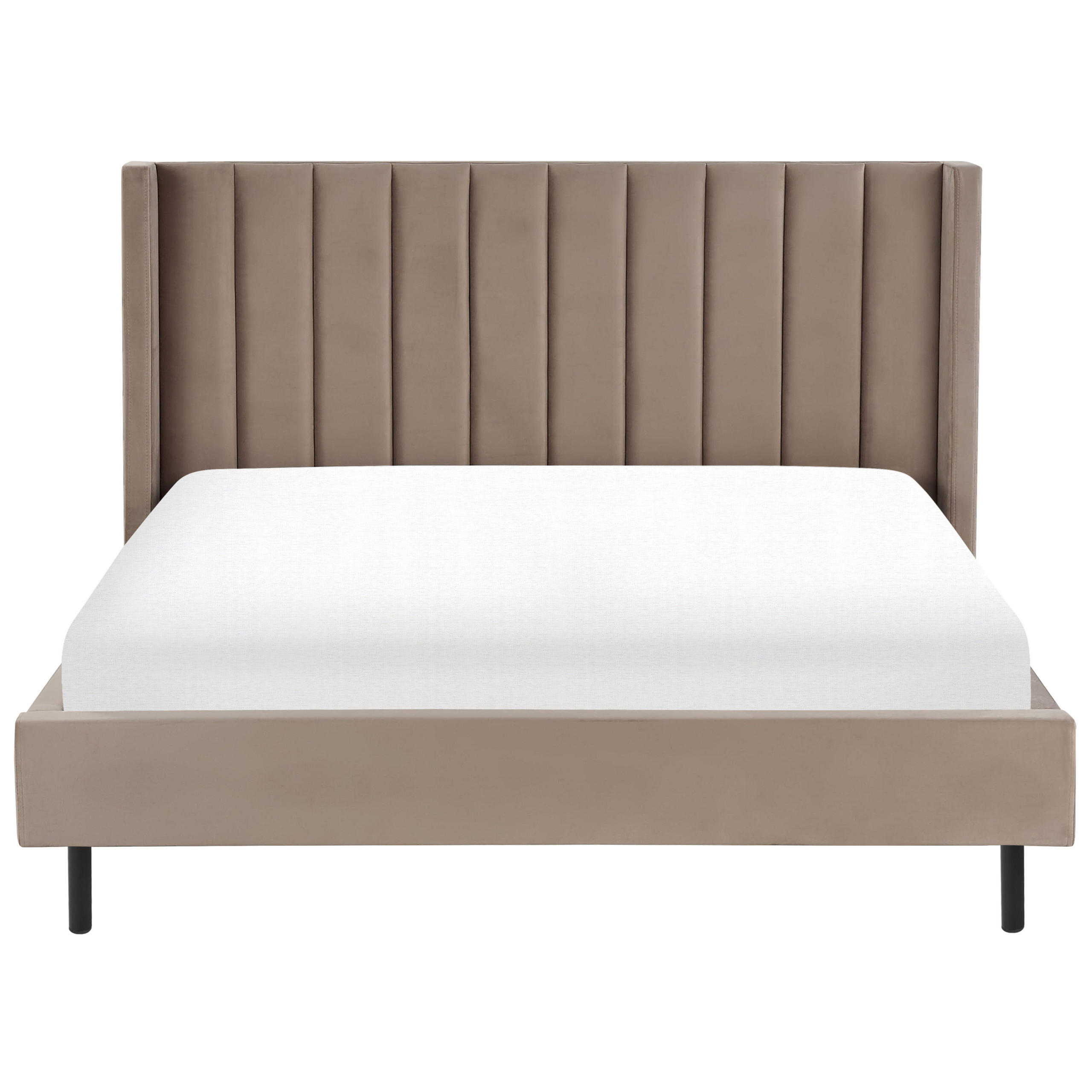 BETT mit Lattenrost 180x200 cm Beige Villette - Taupe, Textil (180/200cm) - Beliani