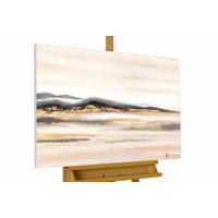 ACRYLBILD HANDGEMALT 100/75 cm - Beige/Schwarz, Holz/Textil (100/75cm) - KUNSTLOFT