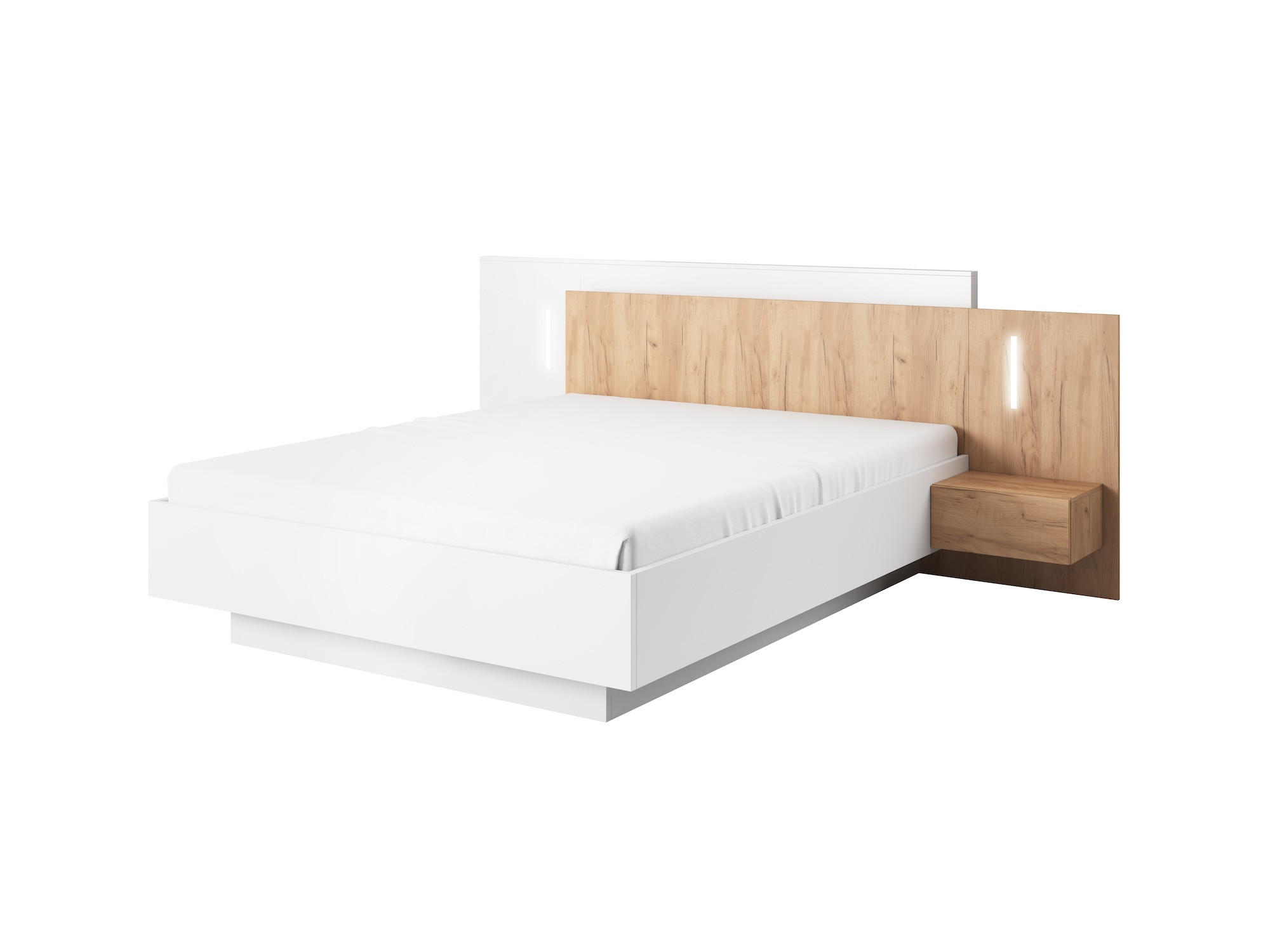 Feldmann-Wohnen Doppelbett Weiß 160x200 cm