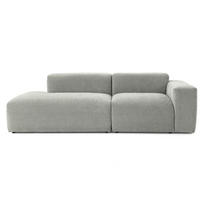 3-SITZER modulares Sofa HEAVEN SET 1 Links, Breite 255 cm Webstoff Grau - Schwarz/Grau, Holz/Kunststoff (255/71/102cm) - Muffo