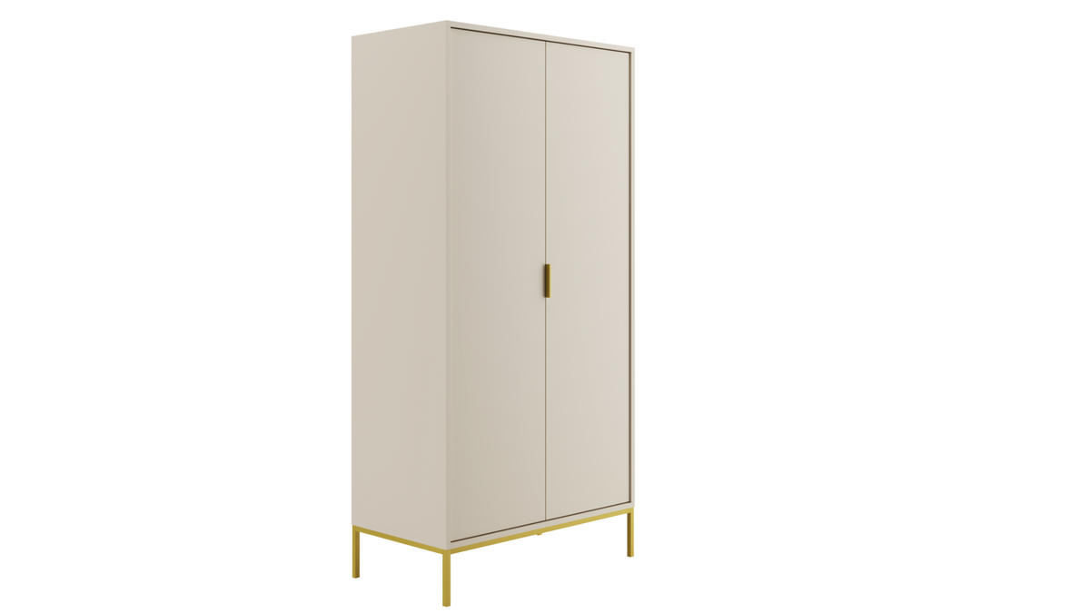 DREHTÜRENSCHRANK Austin - Beige, Holzwerkstoff (55/205/100cm) - RAUMHIRSCH FURNITURE