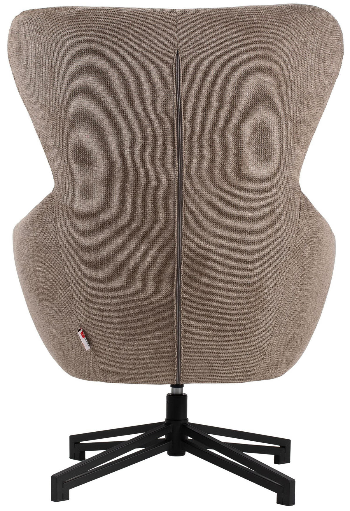 OHRENSESSEL Marconia - drehbar - braun - Schwarz/Braun, Textil/Metall (74/109/80cm) - bene living