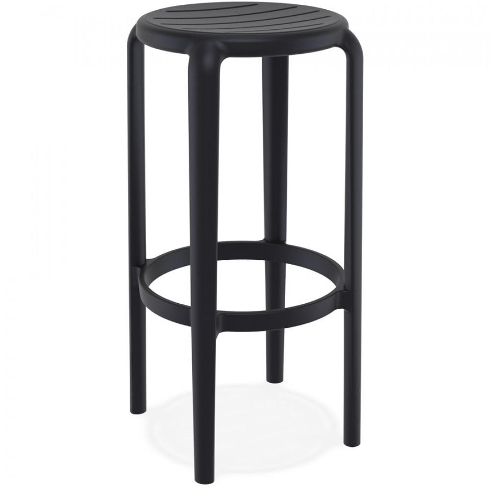 BARHOCKER Schwarz 36x75x36cm - Schwarz, Kunststoff (36/75/36cm) - AlterEgo