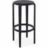 BARHOCKER Schwarz 36x75x36cm - Schwarz, Kunststoff (36/75/36cm) - AlterEgo