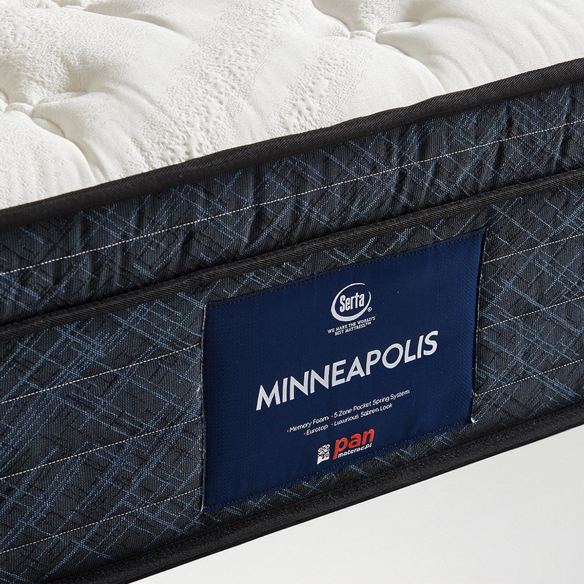HYBRIDMATRATZE Minneapolis - Weiß, Textil (180/200cm) - Mr Mattress