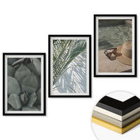WANDBILDER 3er-Set - 40x60 cm Schwarzer Rahmen - Tropische Pflanzen für den Urlaub - Schwarz, Kunststoff (40/60cm) - ArtPrintCave