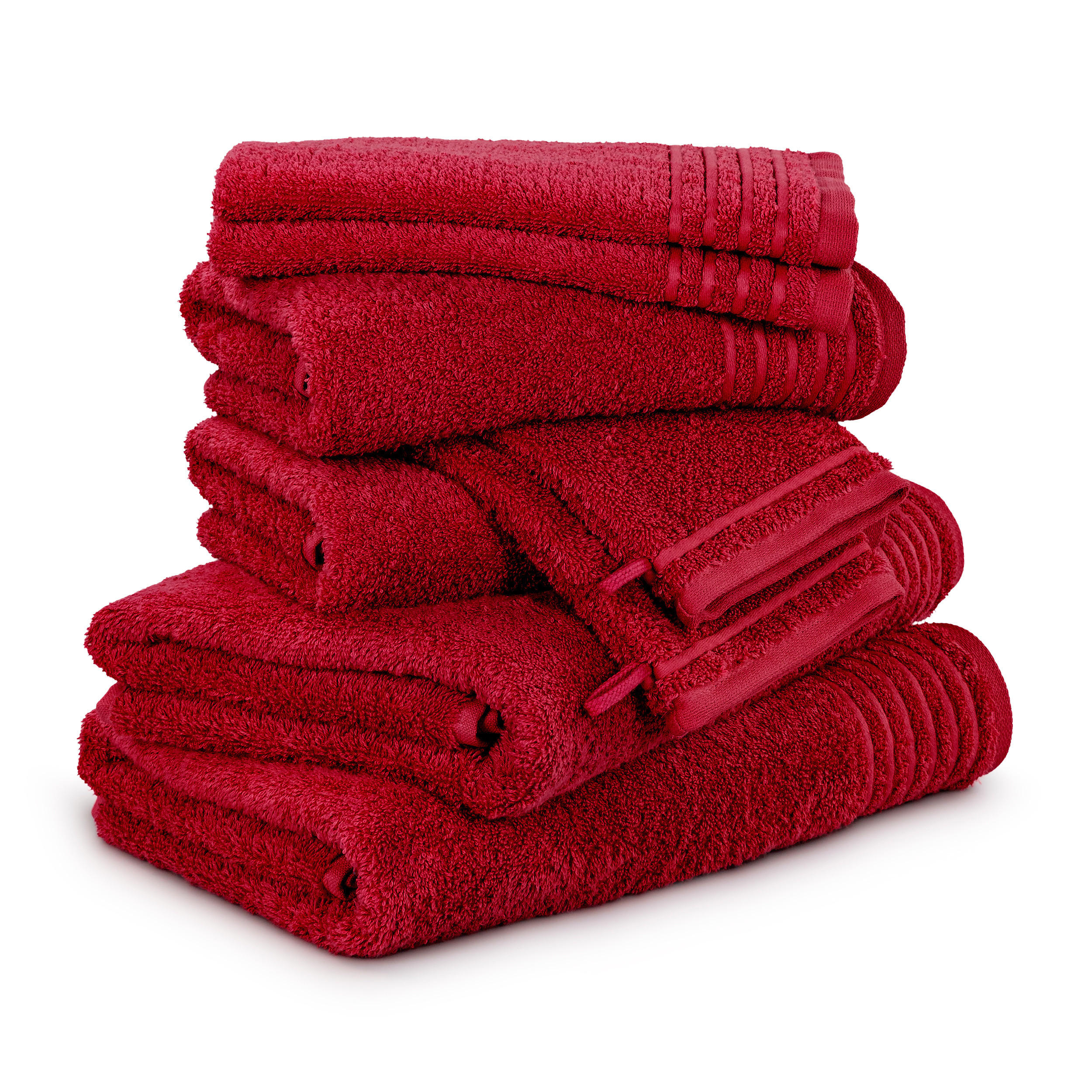 HANDTUCHSET NEW CLASSIC 8-TLG - Rot, Textil (50/100cm) - MÖVE