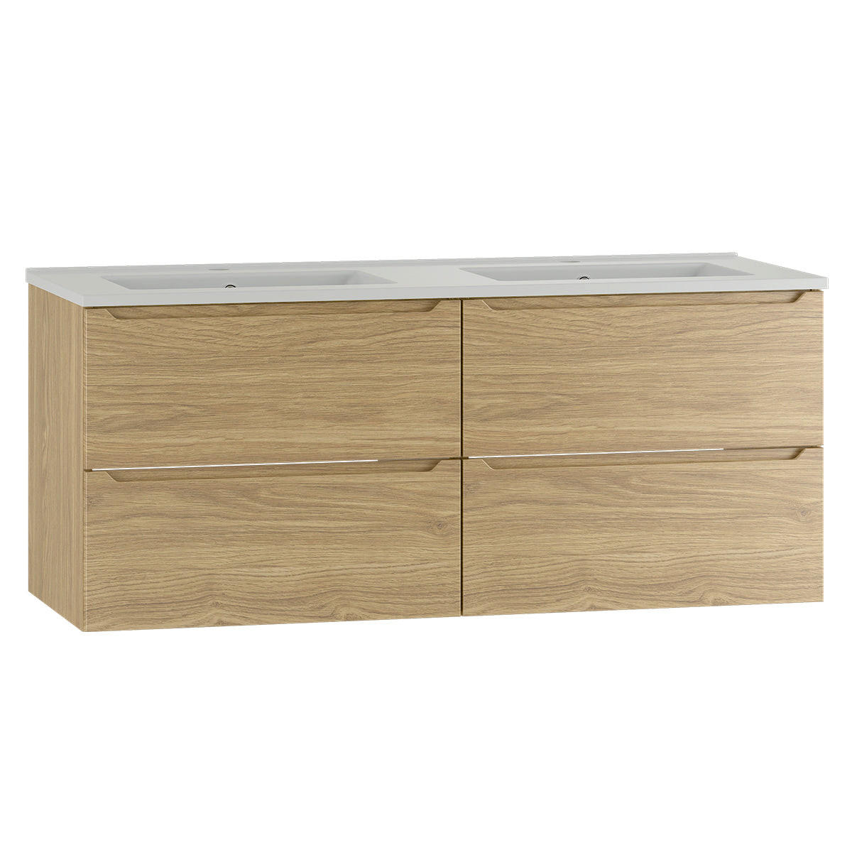 DVOJUMYVADLO 120cm Viggo Dřevo - hnědá, kompozitní dřevo (120/50/45.8cm) - Petits-meubles