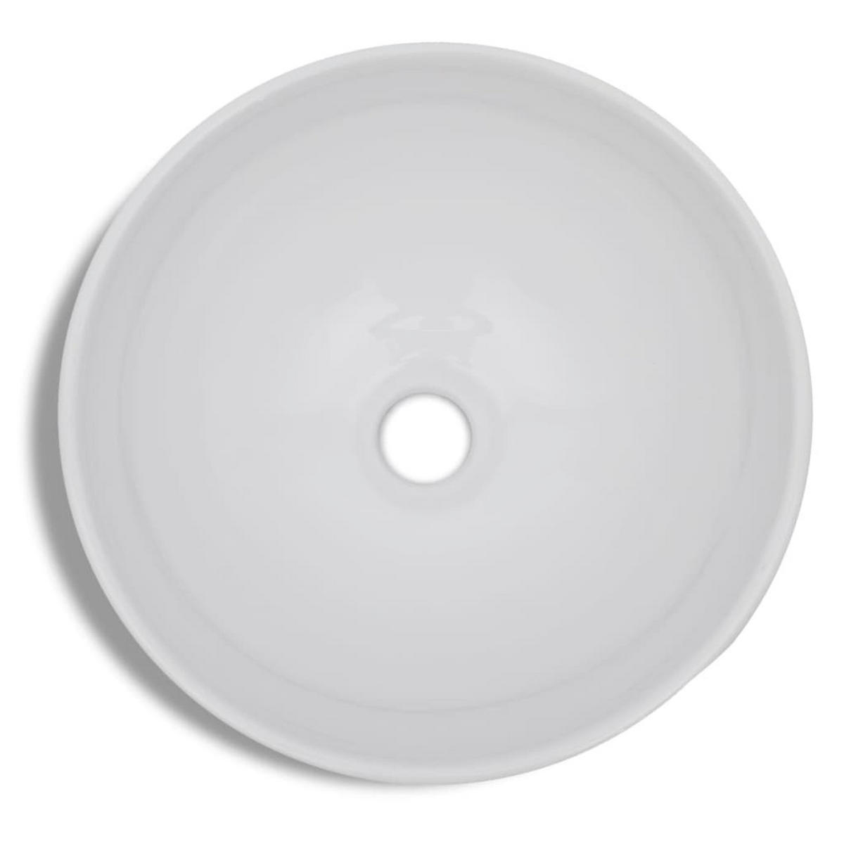 WASCHBECKEN mit Waschtischarmatur Lauterbach 32.5/32.5/14 cm - Weiß, Keramik (32.5/14/32.5cm) - Nettlife