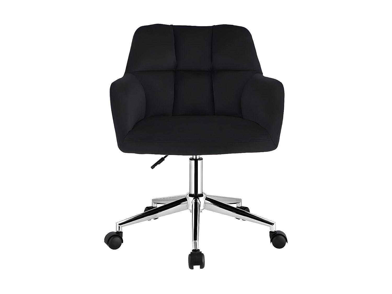 BÜROSTUHL ohne Armlehnen - 59 cm x 60 cm - samt - schwarz Pega - Schwarz, Textil (59/86/60cm) - Vente-Unique