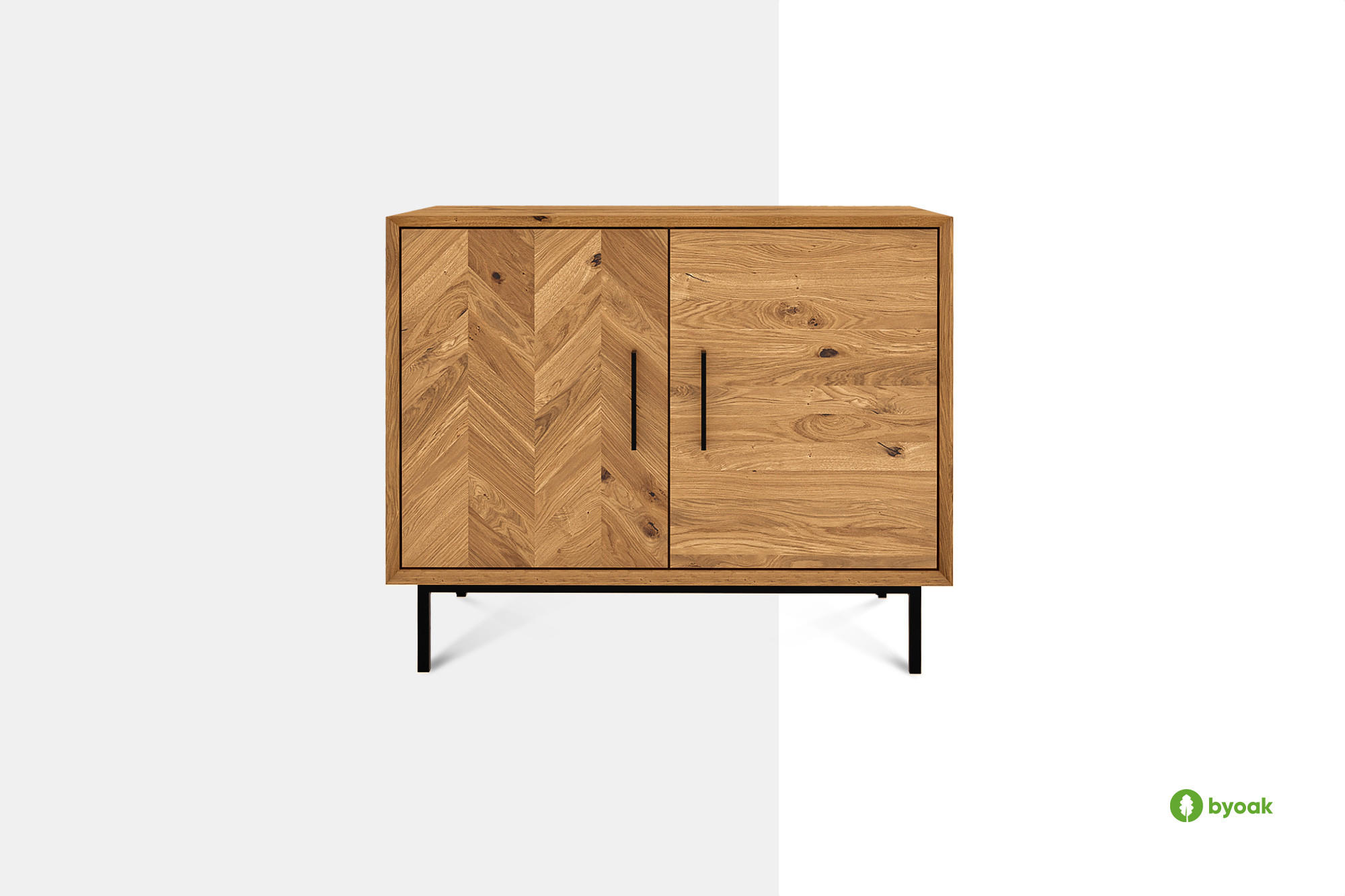 KOMMODE LEON Kernbuche - Kernbuche, Holz (97/80/45cm) - byoak