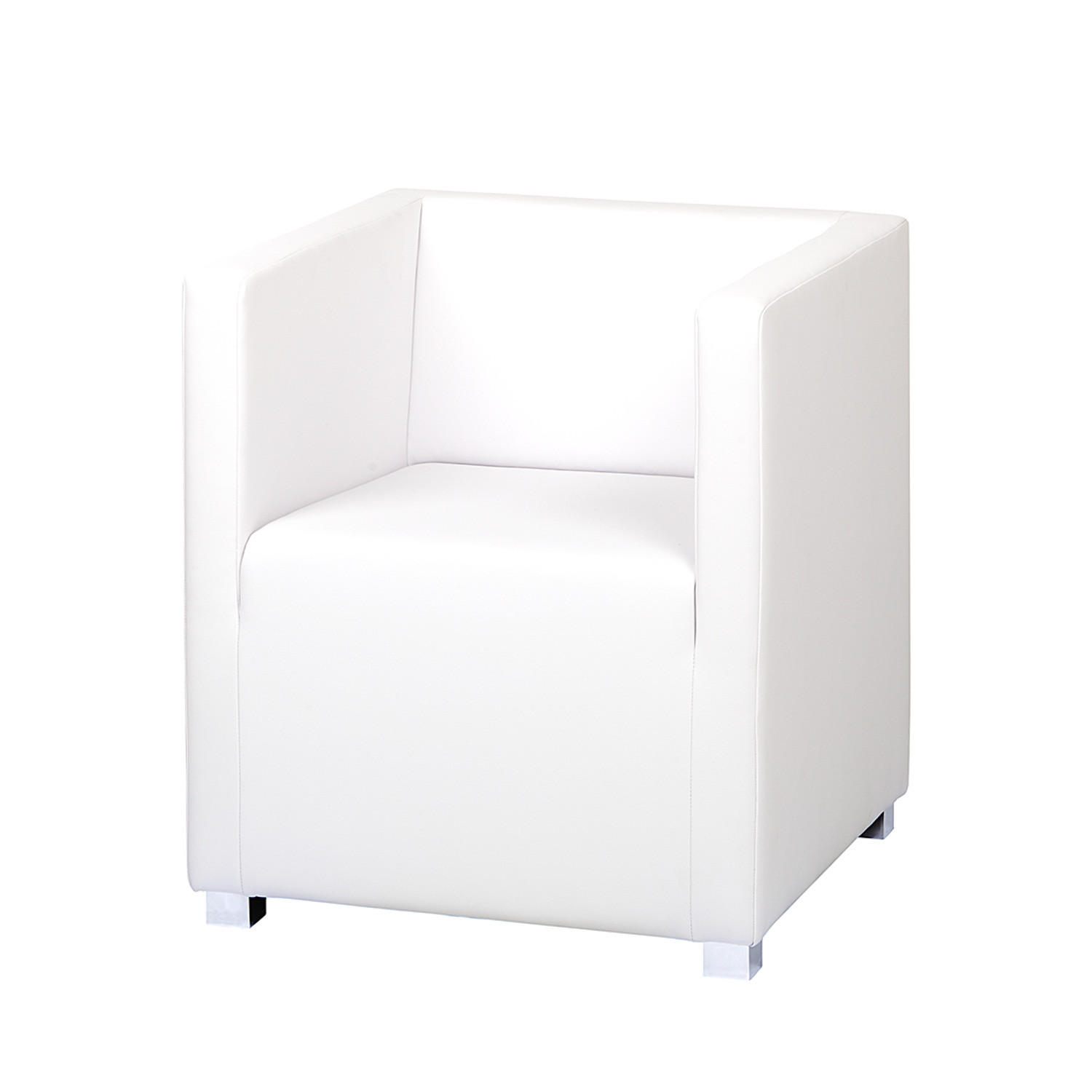 COCKTAILSESSEL - Weiß, Kunststoff/Textil (63/71/64cm) - home24