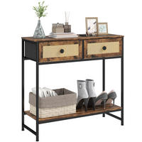 KONSOLENTISCH Rustikales Braun MDF Stahl 1 Stück - Braun, Kunststoff (80/30/75cm) - GiPP