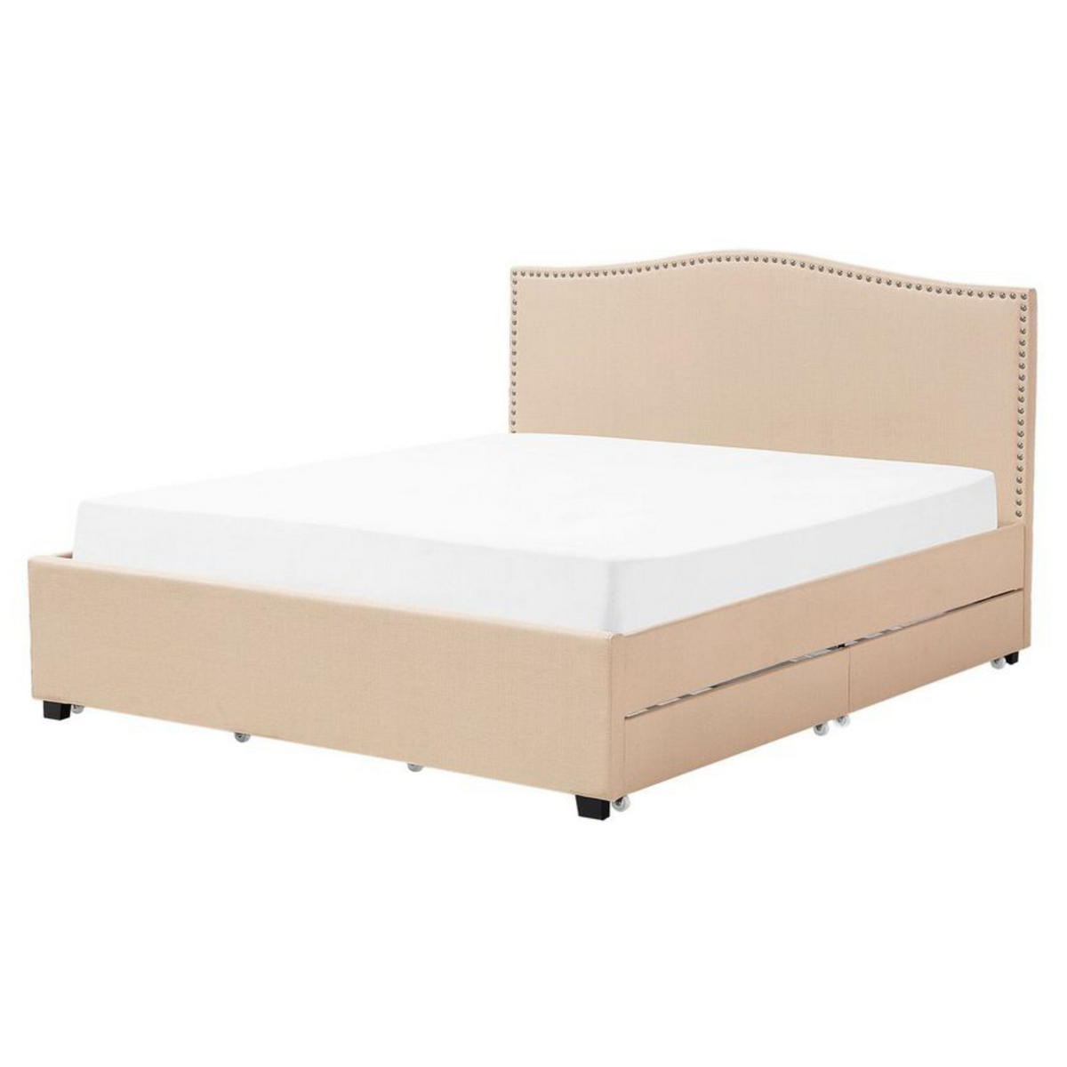 POLSTERBETT 160/200cm Beige Montpellier - Beige, Textil (160/200cm) - Beliani