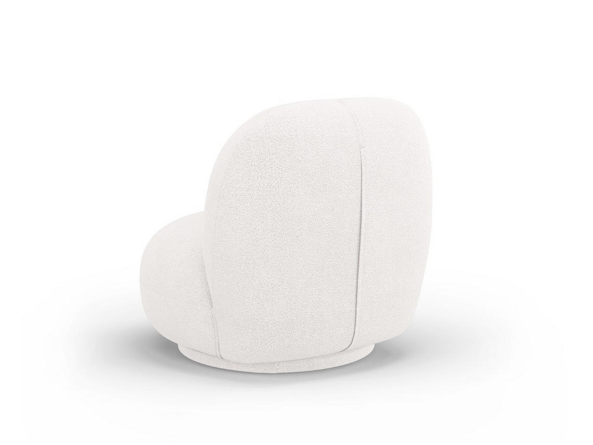 DREHSESSEL Chuck aus Boucle elfenbein - Weiß, Textil (77/80/78cm) - Micadoni