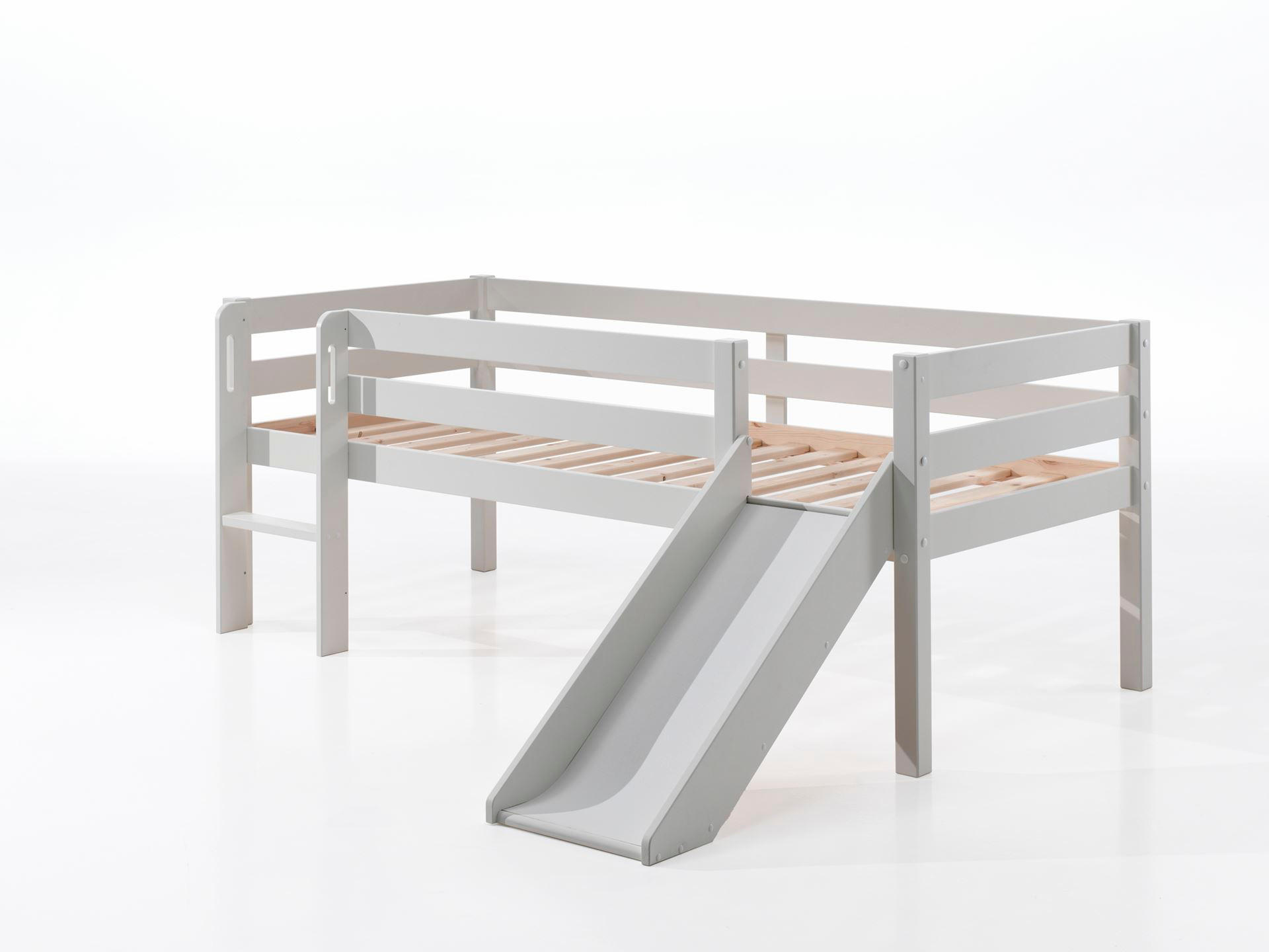 KOJENBETT mit Rutsche Karolina 208x83x175 aus Massivholz in Weiß - Weiß, Holz (90/200cm) - 58aufmkessel