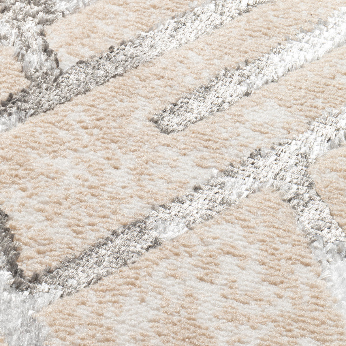 TEPPICHLÄUFER CRYSTAL greige abstrakt 120/200 cm - Greige, Textil (120/200cm) - Tapiso