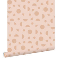 TAPETE grafisches Motiv 50 x 900 cm - Pink, Papier (50/0.1cm) - ESTAhome